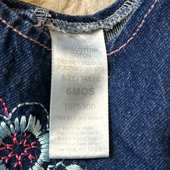 6M Vintage Jean jumper/romper baby girl princess - Picture 4 of 7